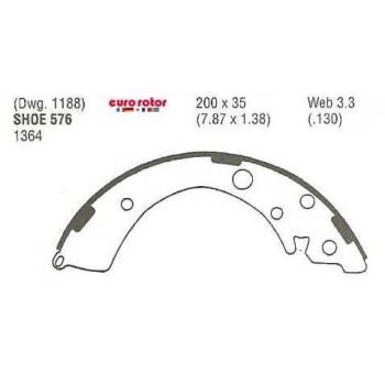 Eurorotor 576 Drum Brake Shoe product image 1 of 1