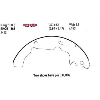 Eurorotor 665R - Drum Brake Shoe Eurorotor 665R Drum Brake Shoe product image 1 of 1