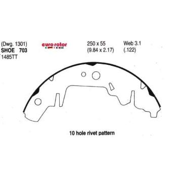 Eurorotor 703 - Drum Brake Shoe Eurorotor 703 Drum Brake Shoe product image 1 of 1