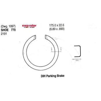Eurorotor 770 - Parking Brake Shoe Eurorotor 770 Parking Brake Shoe product image 1 of 1