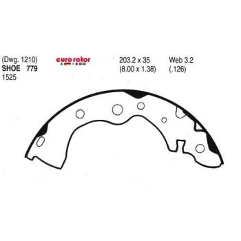 Eurorotor 779 Drum Brake Shoe product image 1 of 1