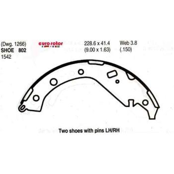 Eurorotor 802 Drum Brake Shoe product image 1 of 1