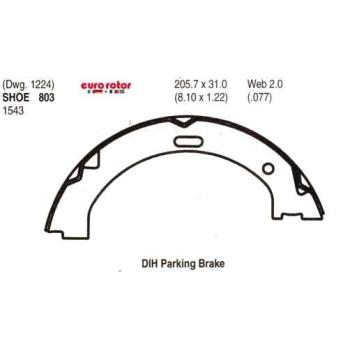 Eurorotor 803 Parking Brake Shoe product image 1 of 1