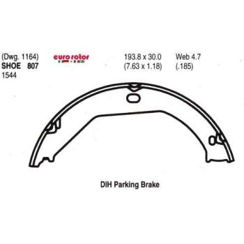 Eurorotor 807 Parking Brake Shoe product image 1 of 1