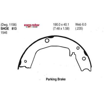 Eurorotor 813 Parking Brake Shoe product image 1 of 1