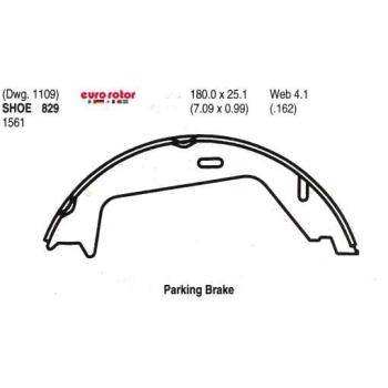 Eurorotor 829 - Parking Brake Shoe Eurorotor 829 Parking Brake Shoe product image 1 of 1