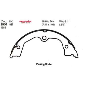 Eurorotor 857 Parking Brake Shoe product image 1 of 1