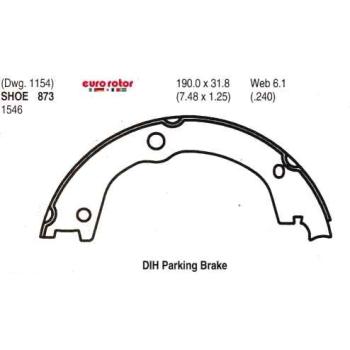 Eurorotor 873 Parking Brake Shoe product image 1 of 1