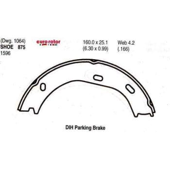 Eurorotor 875 Parking Brake Shoe product image 1 of 1