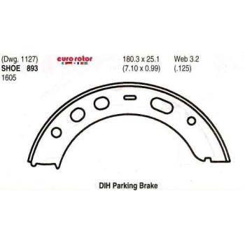 Eurorotor 893 Parking Brake Shoe product image 1 of 1
