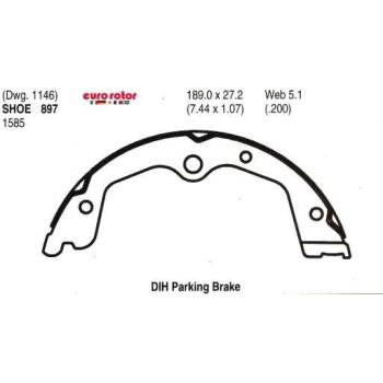 Eurorotor 897 Parking Brake Shoe product image 1 of 1