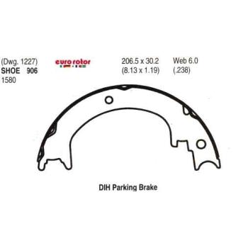 Eurorotor 906 Parking Brake Shoe product image 1 of 1
