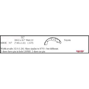 Eurorotor 917 Drum Brake Shoe product image 1 of 1