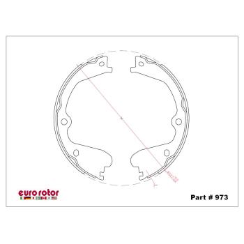 Eurorotor 973 Parking Brake Shoe product image 1 of 1
