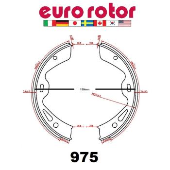 Eurorotor 975 Parking Brake Shoe product image 1 of 1