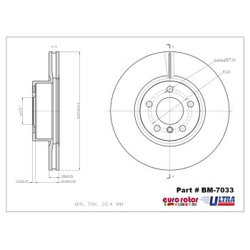 Eurorotor BM7033 Disc Brake Rotor product image 1 of 1