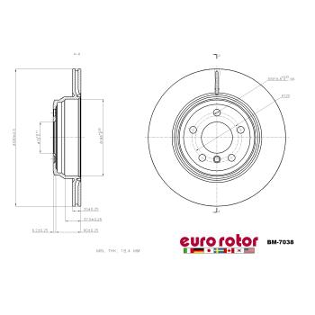 Eurorotor BM7038 Disc Brake Rotor product image 1 of 1