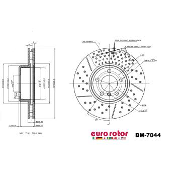 Eurorotor BM7044 Disc Brake Rotor product image 1 of 1