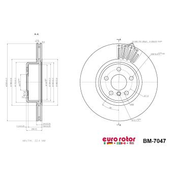 Eurorotor BM7047 Disc Brake Rotor product image 1 of 1