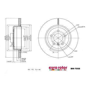 Eurorotor BM7058 - Disc Brake Rotor Eurorotor BM7058 Disc Brake Rotor product image 1 of 1