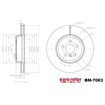 Eurorotor BM7063 - Disc Brake Rotor Eurorotor BM7063 Disc Brake Rotor product image 1 of 1