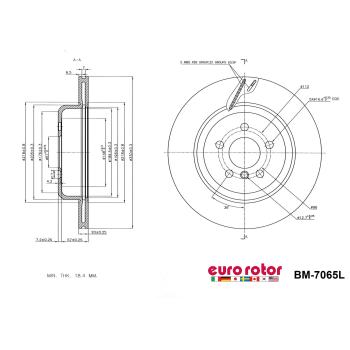 Eurorotor BM7065L Disc Brake Rotor product image 1 of 1