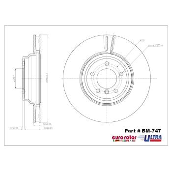 Eurorotor BM747 - Disc Brake Rotor Eurorotor BM747 Disc Brake Rotor product image 1 of 1