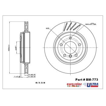 Eurorotor BM773 Disc Brake Rotor product image 1 of 1