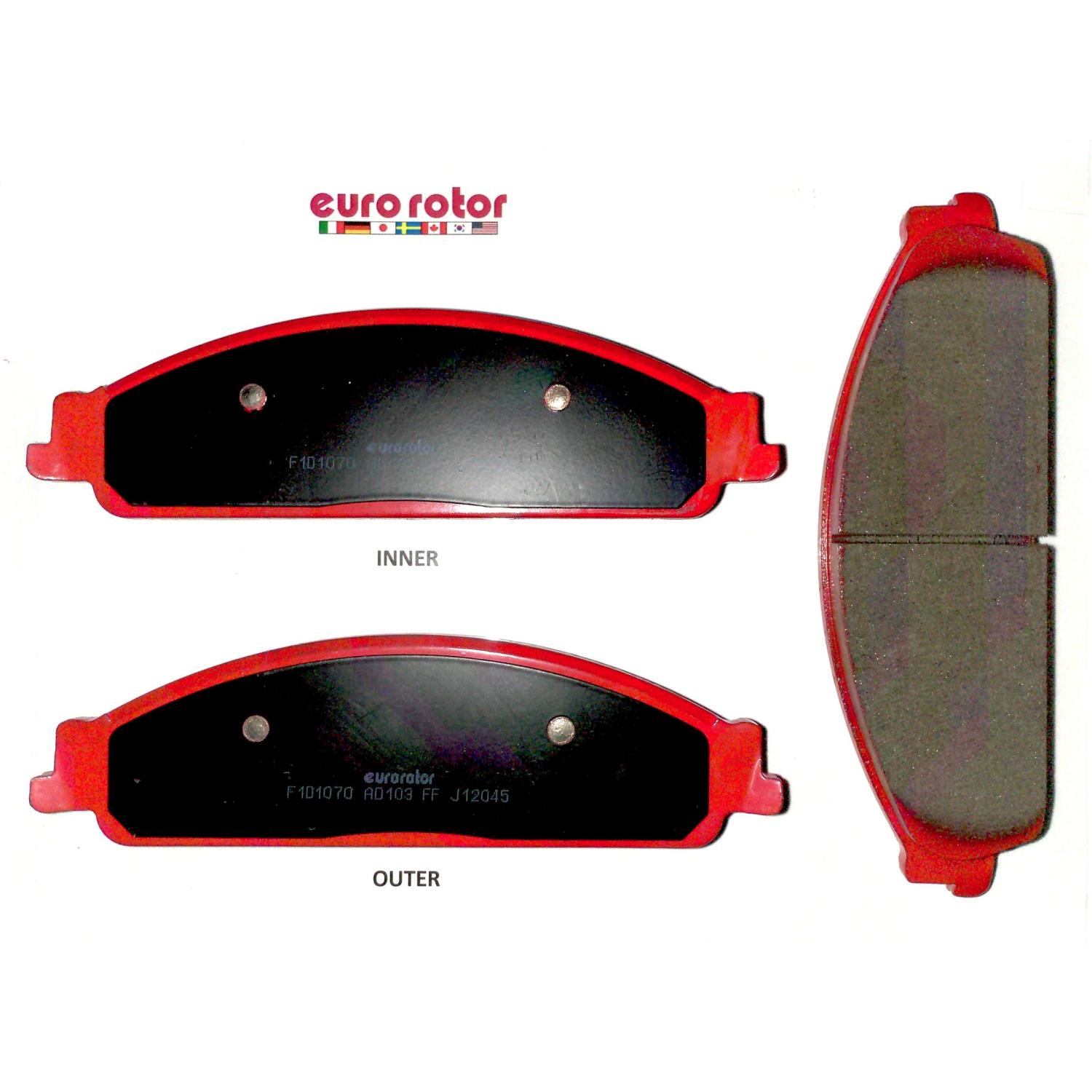 Eurorotor F1D1070H - Disc Brake Pad Eurorotor F1D1070H Disc Brake Pad product image 1 of 1