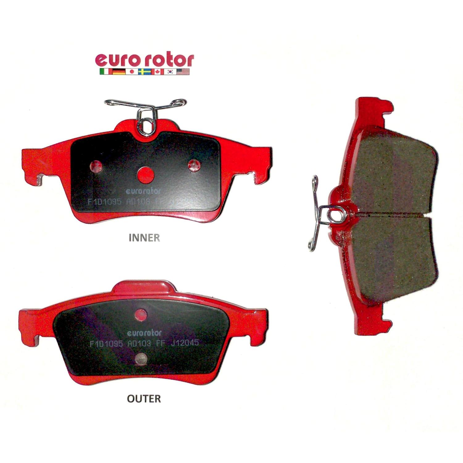 Eurorotor F1D1095H Disc Brake Pad product image 1 of 1