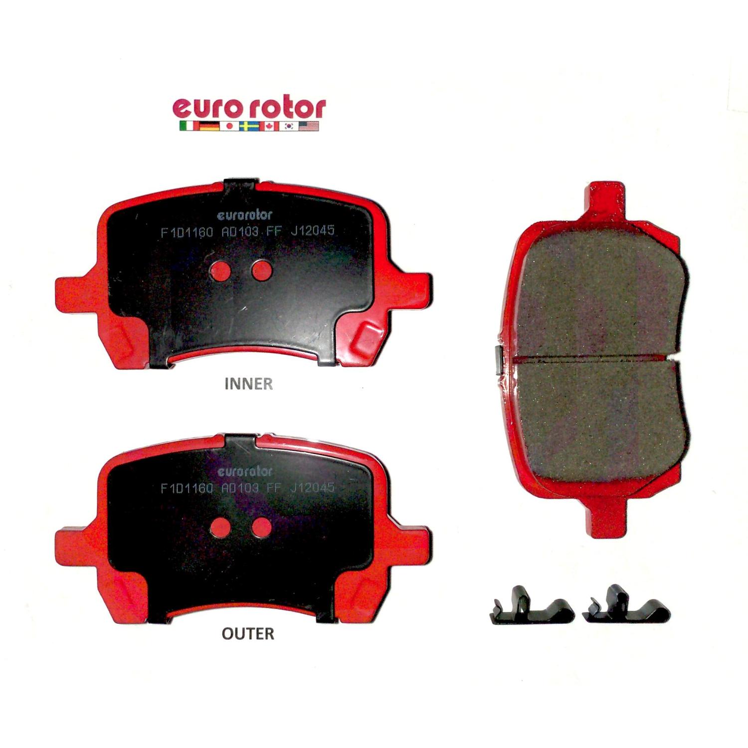Eurorotor F1D1160H Disc Brake Pad product image 1 of 1