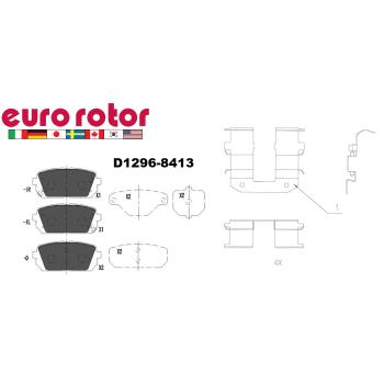 Eurorotor F1D1296H Disc Brake Pad product image 1 of 1