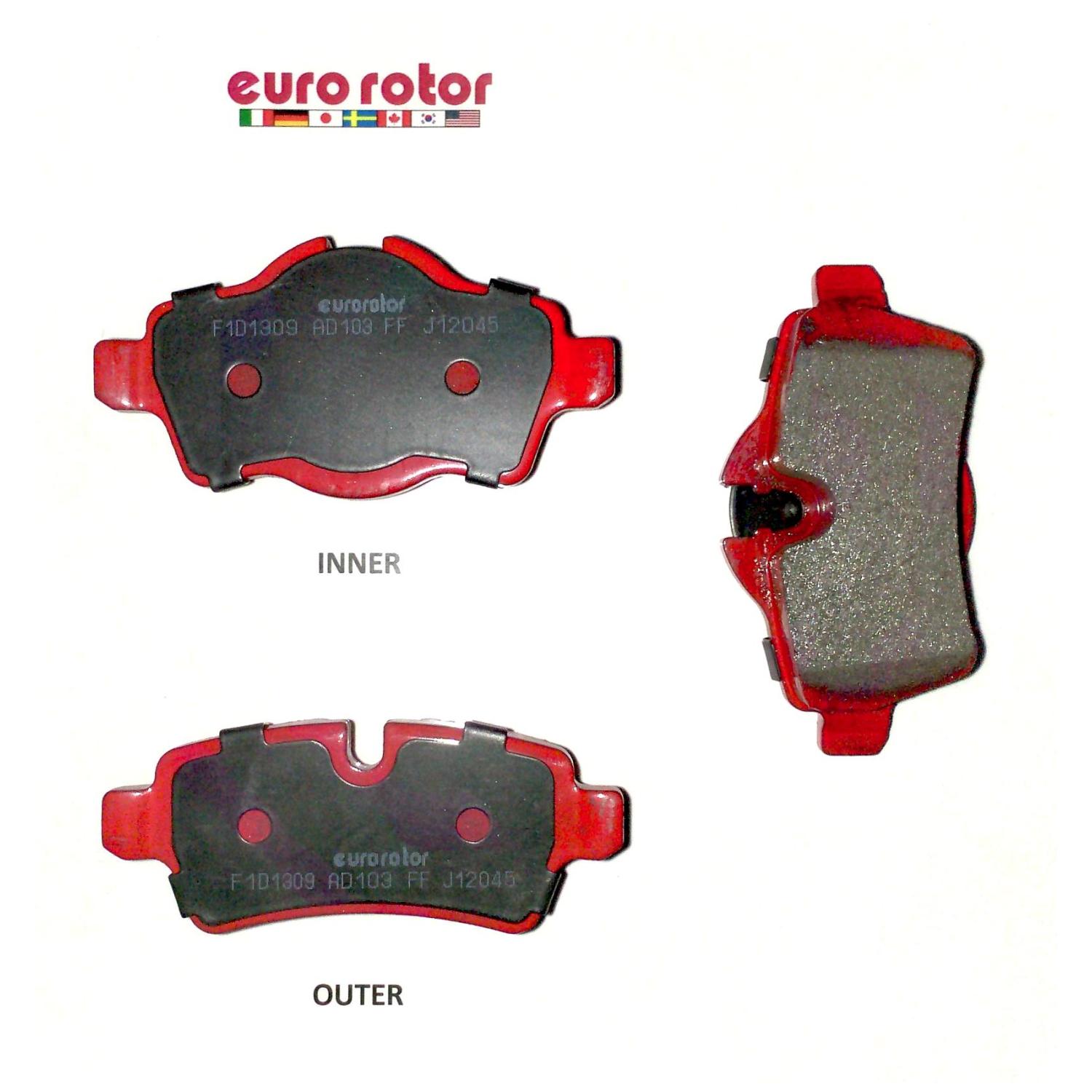 Eurorotor F1D1309H Disc Brake Pad product image 1 of 1