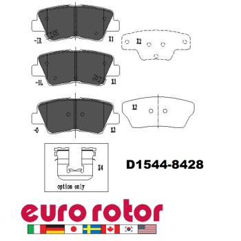 Eurorotor F1D1544H Disc Brake Pad product image 1 of 1