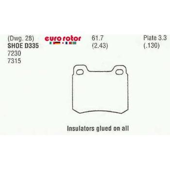 Eurorotor F1D335H Disc Brake Pad product image 1 of 1