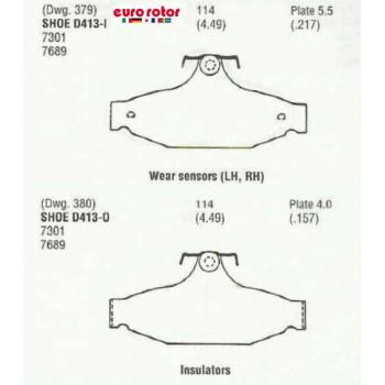 Eurorotor F1D413 Disc Brake Pad product image 1 of 1