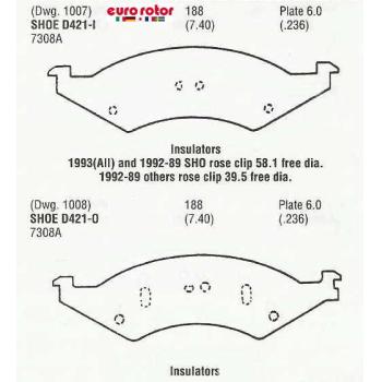 Eurorotor F1D421 - Disc Brake Pad Eurorotor F1D421 Disc Brake Pad product image 1 of 1