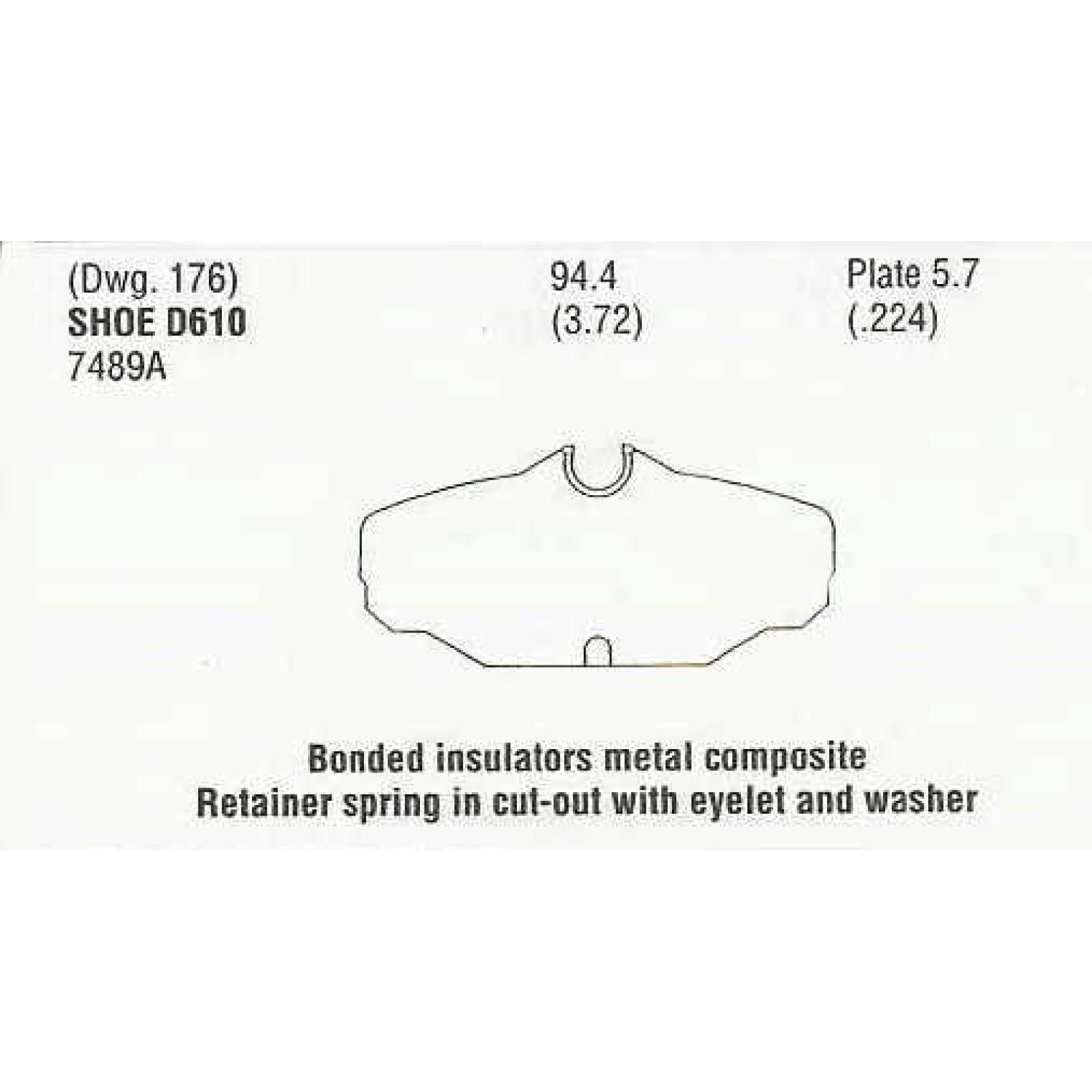 Eurorotor F1D610H Disc Brake Pad product image 1 of 1