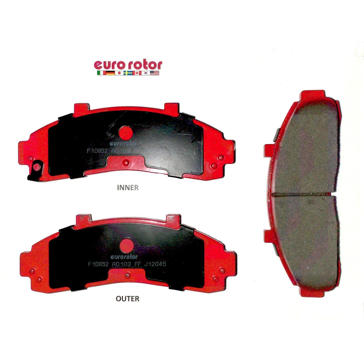 Eurorotor F1D652H Disc Brake Pad product image 1 of 1