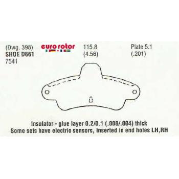 Eurorotor F1D661 - Disc Brake Pad Eurorotor F1D661 Disc Brake Pad product image 1 of 1