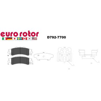 Eurorotor F1D792H Disc Brake Pad product image 1 of 1