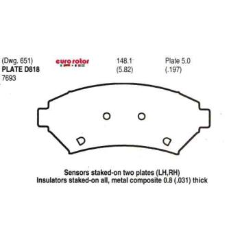 Eurorotor F1D818H Disc Brake Pad product image 1 of 1