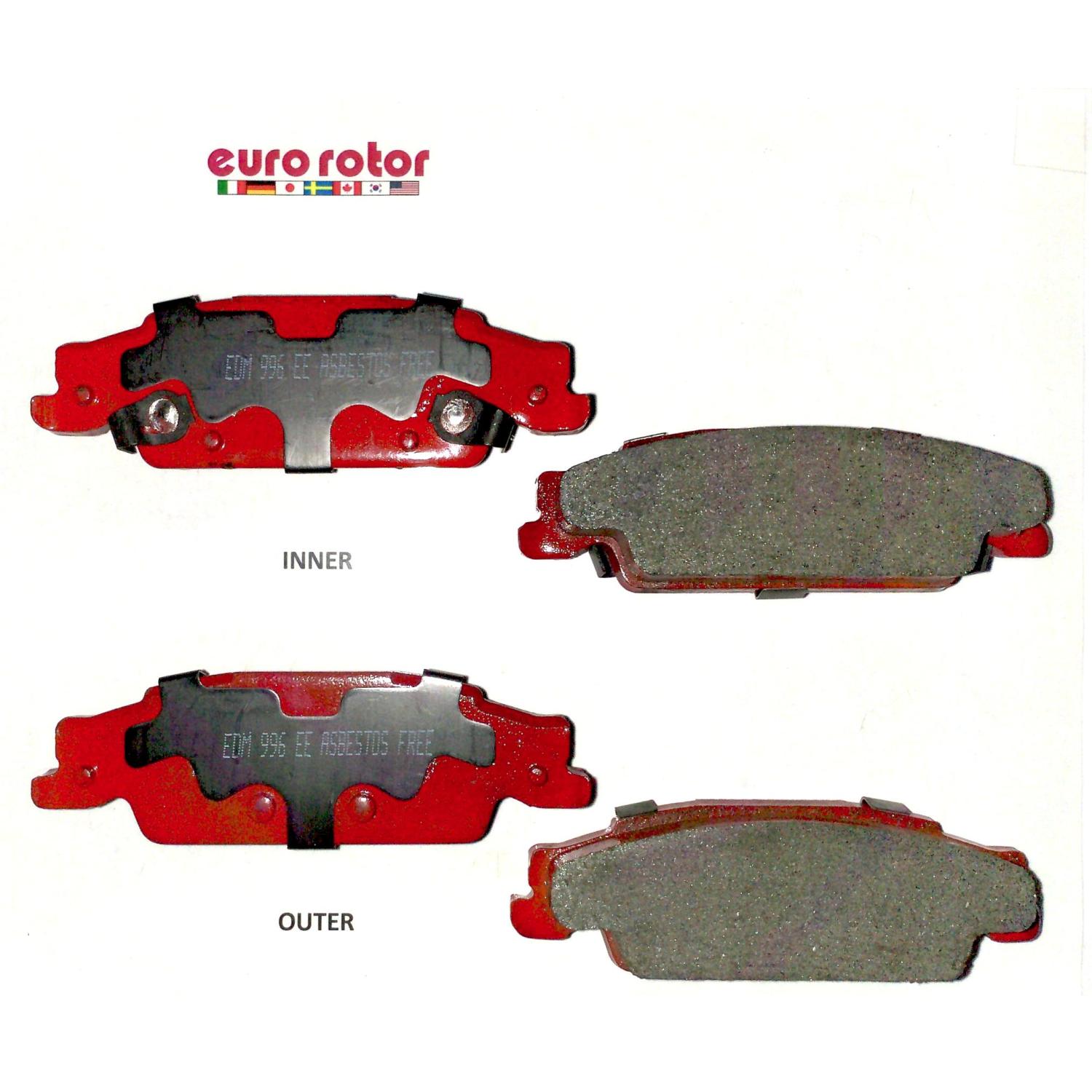 Eurorotor F1D922H Disc Brake Pad product image 1 of 1
