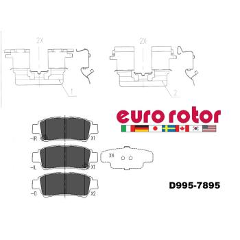 Eurorotor F1D995H Disc Brake Pad product image 1 of 1