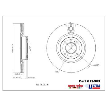 Eurorotor FI903 - Disc Brake Rotor Eurorotor FI903 Disc Brake Rotor product image 1 of 1