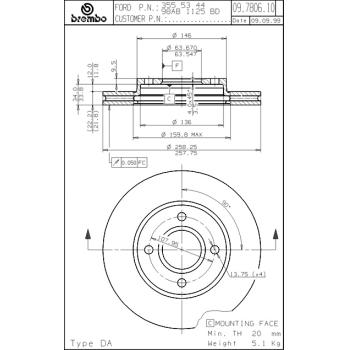 Eurorotor FO138 Disc Brake Rotor product image 1 of 1