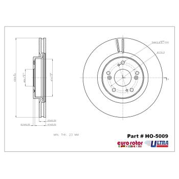 Eurorotor HO5009 Disc Brake Rotor product image 1 of 1