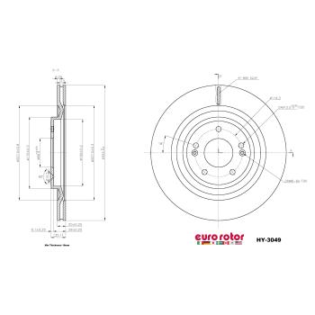 Eurorotor HY3049 Disc Brake Rotor product image 1 of 1