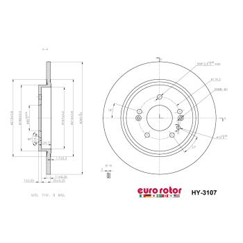 Eurorotor HY3107 - Disc Brake Rotor Eurorotor HY3107 Disc Brake Rotor product image 1 of 1