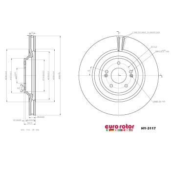 Eurorotor HY3117 Disc Brake Rotor product image 1 of 1